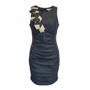 Vintage Jessica McClintock NWT Gunne Sax Ruched Cocktail Mini Dress Sz 2
